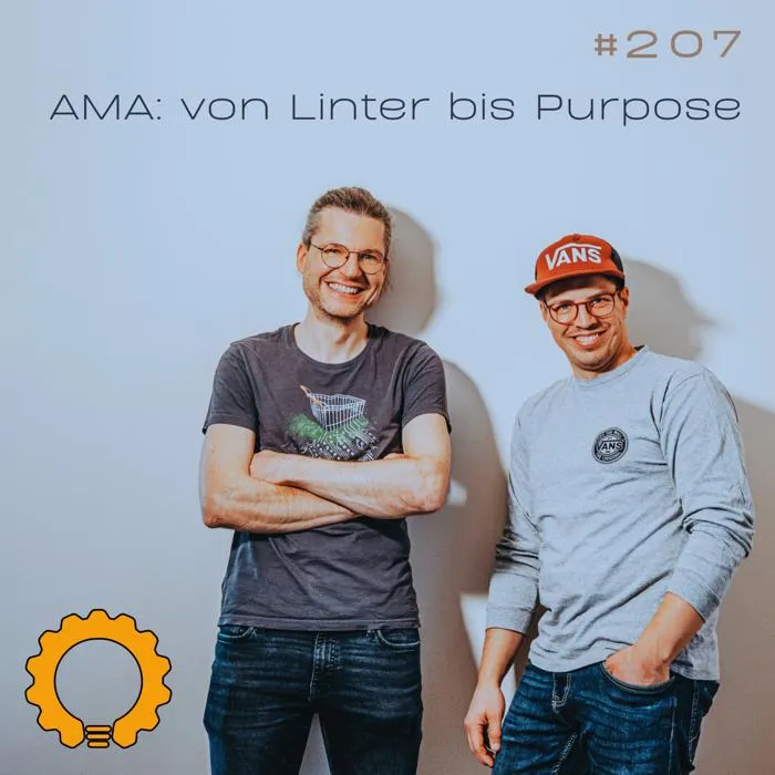 Details zur Podcast Episode #207 Von JavaScript-Hass bis Linter-Liebe: Unsere erste AMA, mit Purpose!